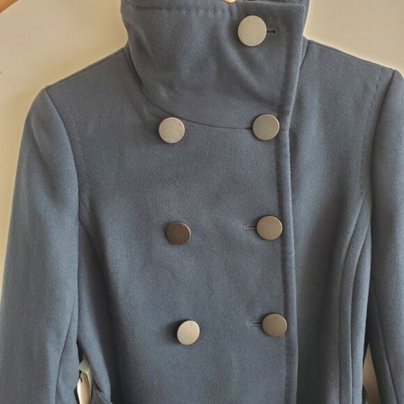 NWT Babaton Blue Grey Bromley Wool Coat Size Small - Picture 6 of 16